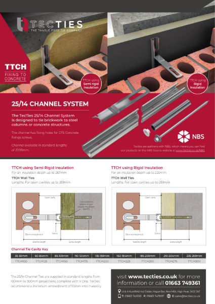 25/14 channel system for fixing to (CONCRETE) datasheet