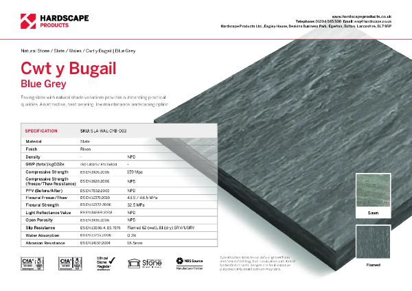Cwt y Bugail Blue Grey Hardscape Datasheet
