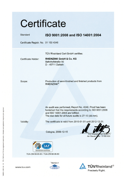 ISO 9001: 2008 & ISO 14001: 2004