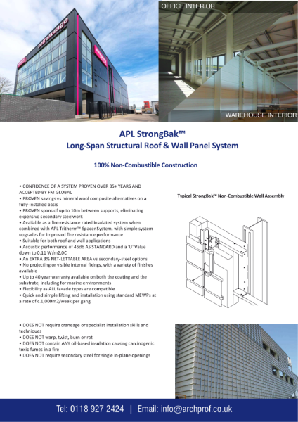 APL StrongBak™ - System Summary