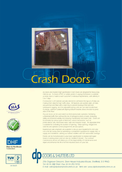 Flexible Leaf Crash Doors