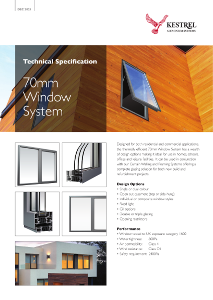 Datasheet Kestrel 70mm Window System