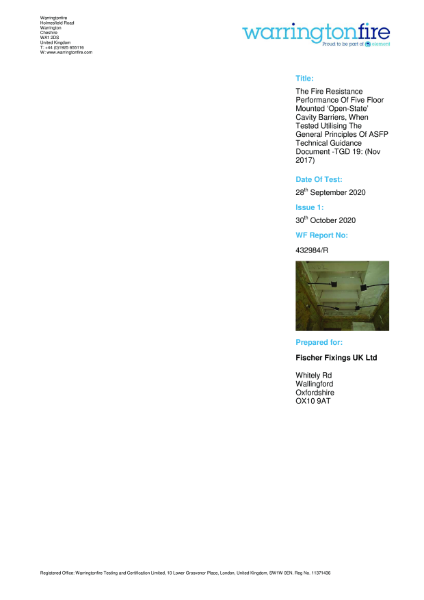 ASFP TGD 19 test report by Warringtonfire