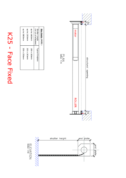 K25 Face Fix standard drawing