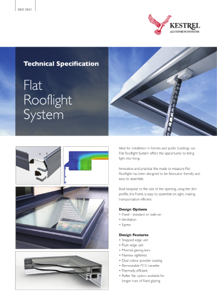 Datasheet Kestrel Flat Rooflight System