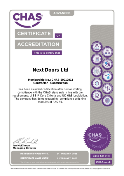 CHAS certificate