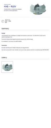 KHS – R10V - Data Sheet