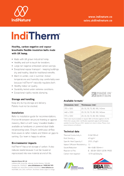 IndiTherm - Data sheet