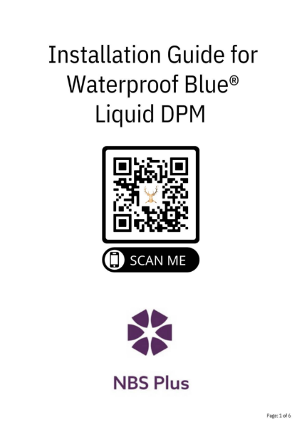 Waterproof Blue DPM Install guide