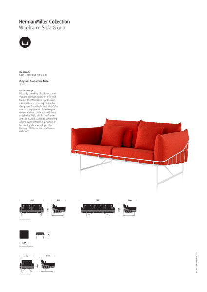 Wireframe Lounge Seating - product Sheet