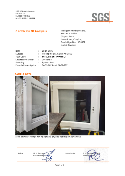 Certificate Of Analysis