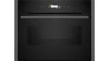 Compact 45cm ovens with Microwave Graphite grey trim