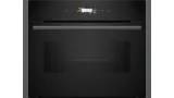 Compact 45cm ovens with Microwave Graphite grey trim