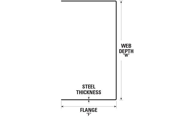 250T125-33 Flat Web - Galvanized Steel Track