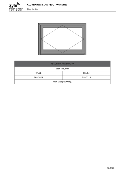 Horizontal Pivot Alu-Clad Window