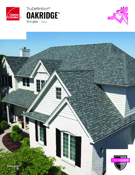 TruDefinition Oakridge Shingles Data Sheet
