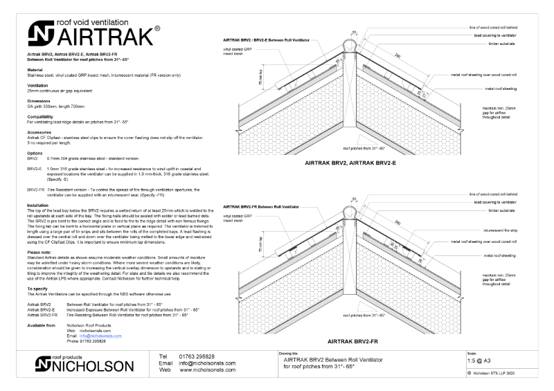 AIRTRAK BRV2 Data sheet