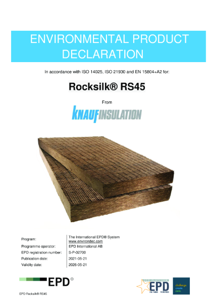 Knauf Insulation Rocksilk RS45 EPD