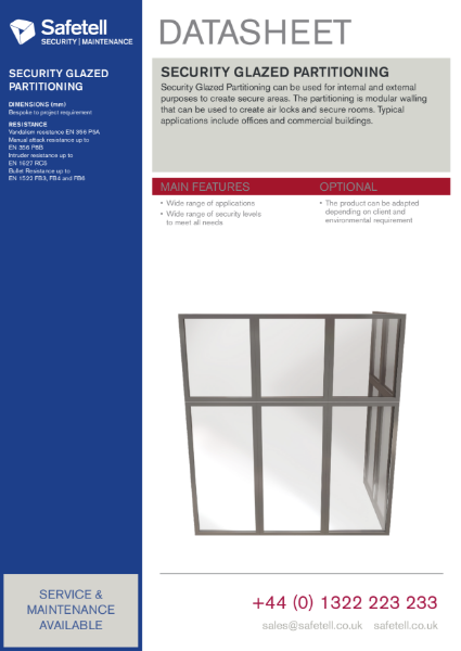 Security Glazed Partitioning