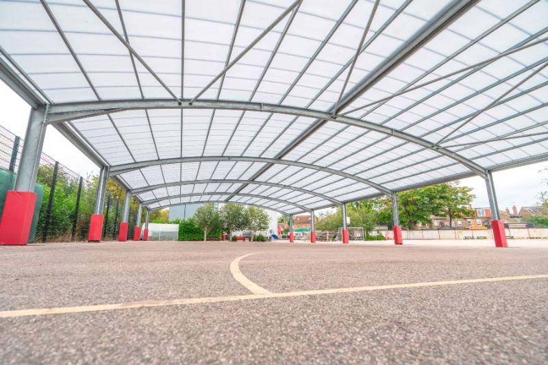 Sports Canopy Installed at The Mawney Foundation School