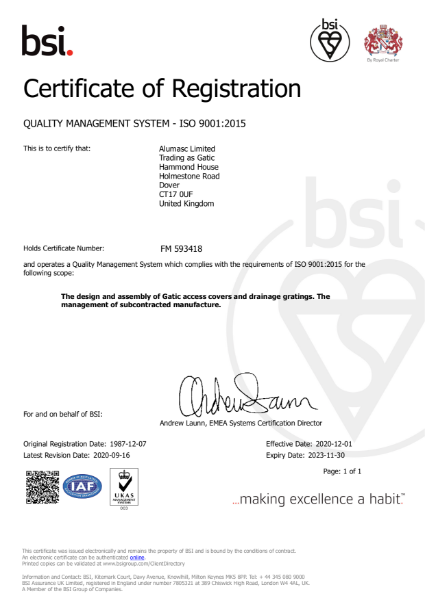 ISO 9001 - Dover Site