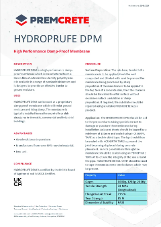 Hydroprufe DPM TDS