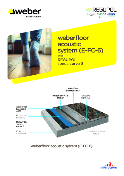 CMS Danskin Acoustics Weberfloor Acoustic System E-FC-6 Datasheet