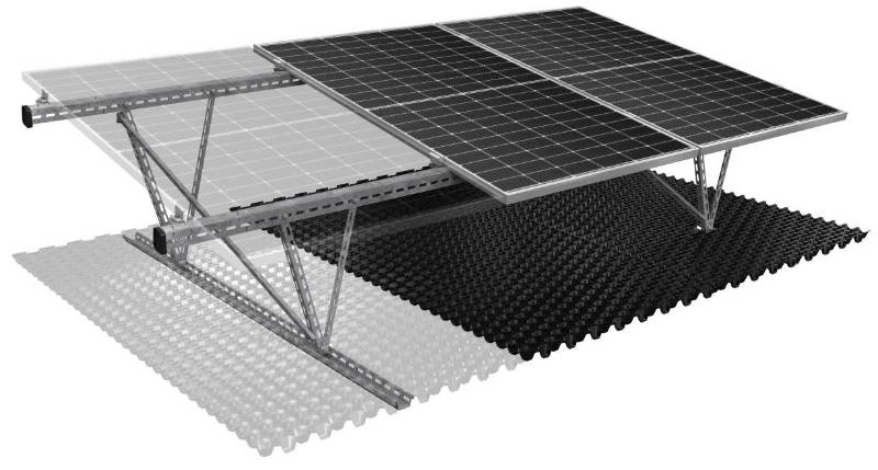 BauderSOLAR G LIGHT Integrated Solar PV Mounting System For Biodiverse Green Roof