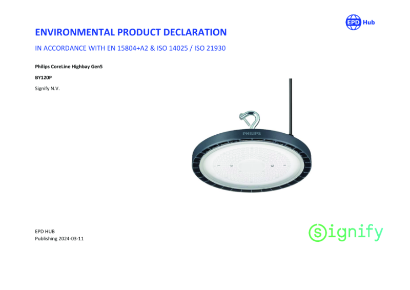 Philips CoreLine Highbay Gen5 BY120P - EPD