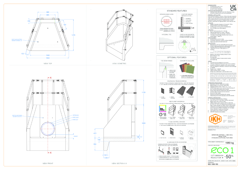 SERIES 600 HEADWALL (150mm THICK, 1600mm HIGH)