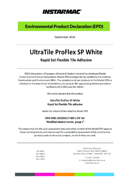 ProFlex SP White Environmental Product Declaration 