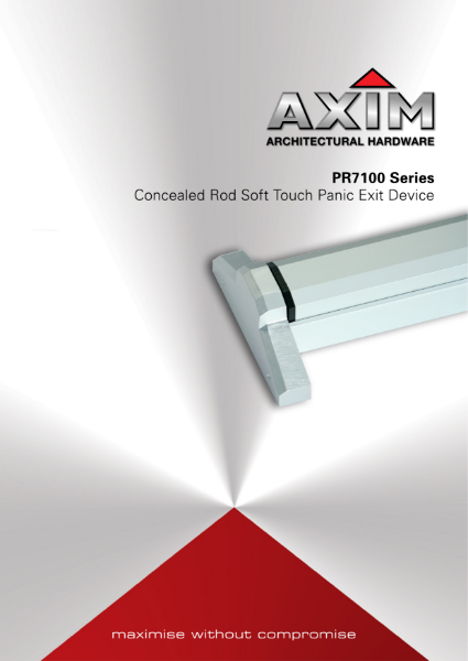 Axim PR-7100 Series Panic Exit Device Brochure