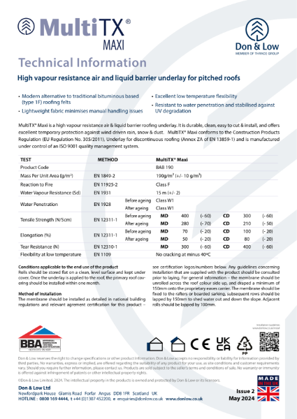 Multi TX Maxi Datasheet Issue 2 - May 24