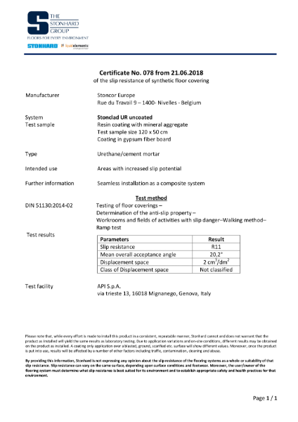 Stonclad UR slip Resistance
