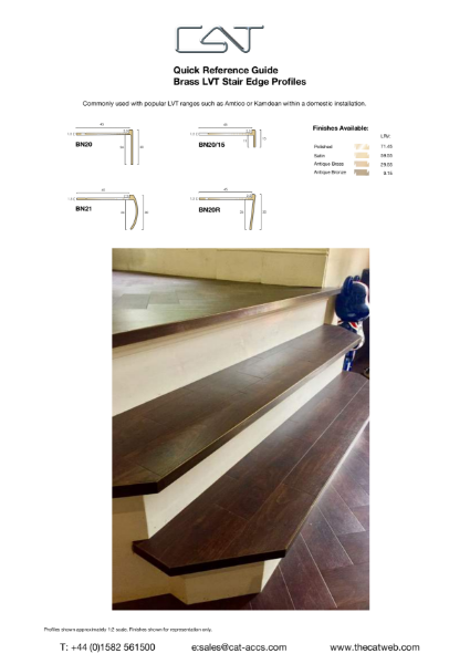 Brass LVT Stair Edgings