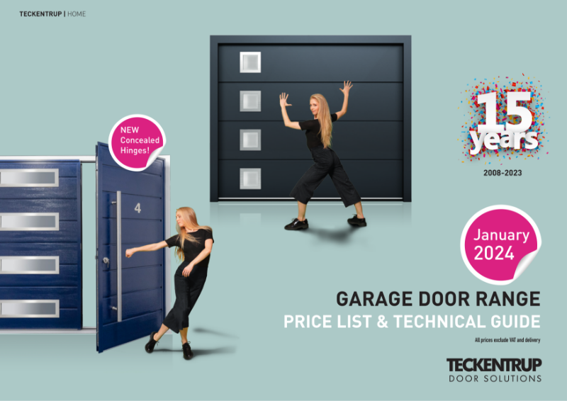 Teckentrup's CarTeck Insulated Sectional Garage Door & Side Hinged Garage Door Price List 2024