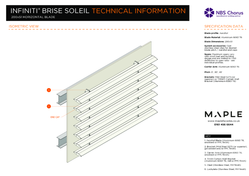 Maple Facades_Infiniti®_Brise Soleil_200X51_Aero_H_Datasheet_2024