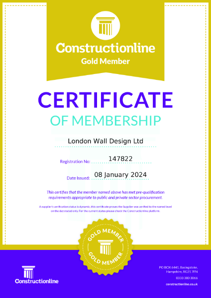 London Wall Design Ltd - Constructionline Gold