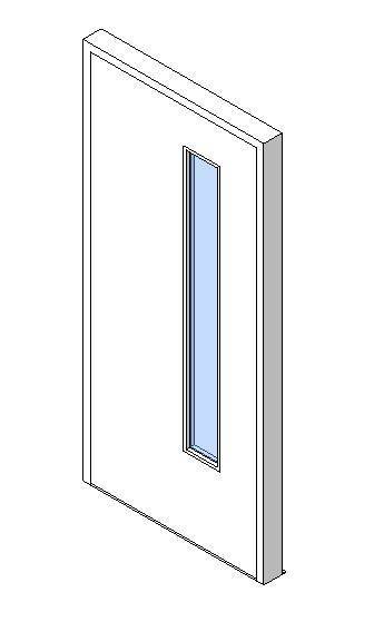 External Single Door, Vision Panel Style VP03