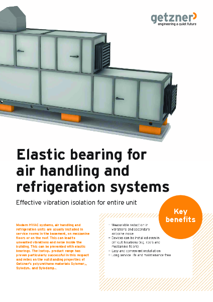 Onepager Elastic bearing for air handling and refrigeration systems