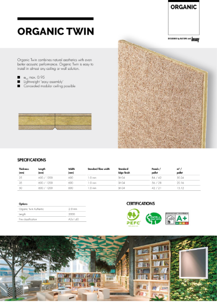 Organic Twin datasheet