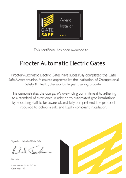 Gate Safe Accreditation