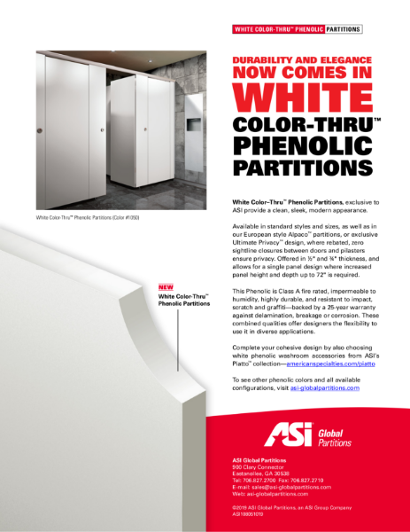 White Color-Thru Phenolic