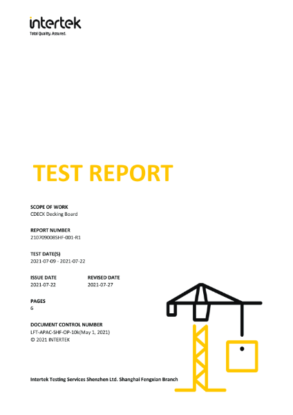 CDECK Fibre Cement Decking Fire Report