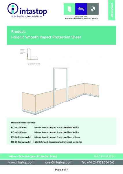 Data Sheet - I-Gienic Standard Smooth Sheet