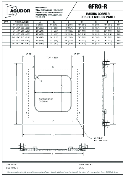 GFRG_Radius Corner - Drawing