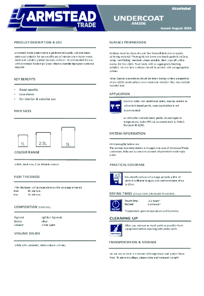 Armstead 206 - Undercoat