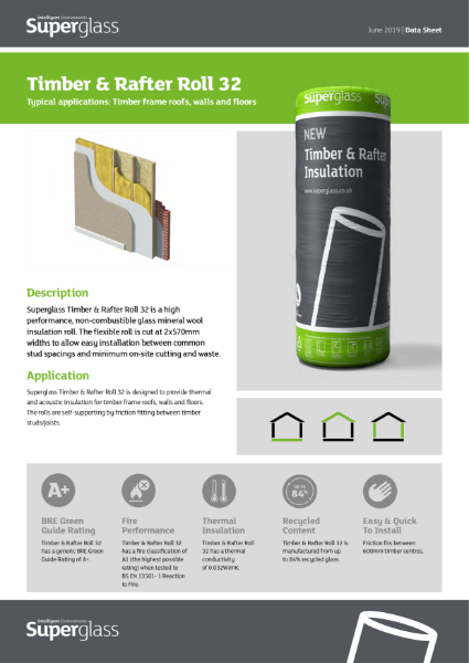 Superglass Timber Frame Insulation