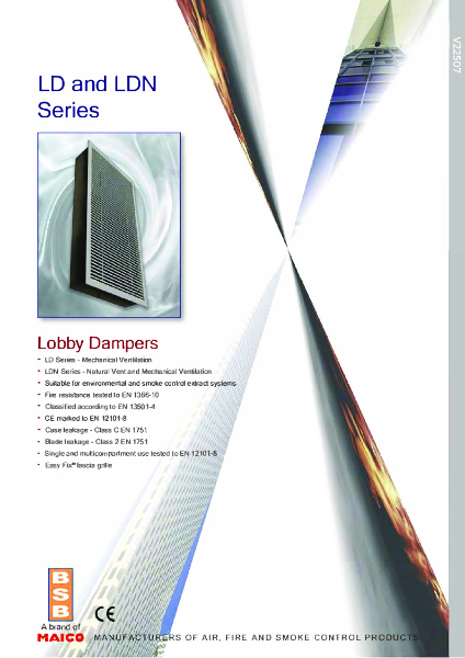 LD/ LDN Series Lobby Mechanical/ Natural Ventilation Smoke Damper Brochure