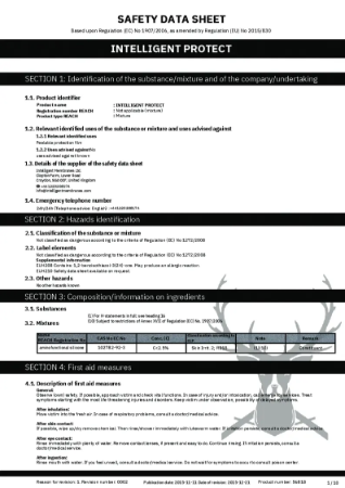 Intelligent Protect - Safety Data Sheet